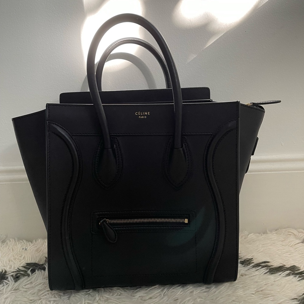Celine Luggage Bag black Mini